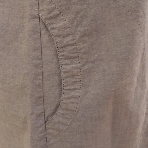 Zoe D. light blue cotton long shirt with pockets and snaps size M - Picture 3 of 4